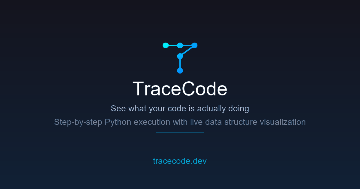 TraceCode — Visualize algorithms step by step
